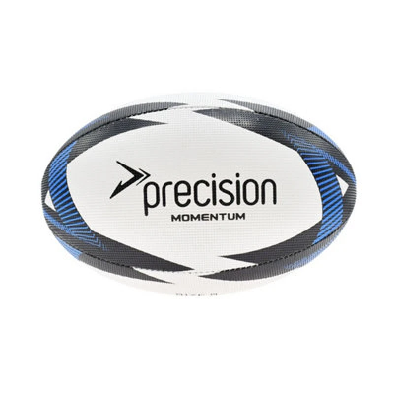 Image of Precision Momentum Rugby Training Ball White/black/blue (5)