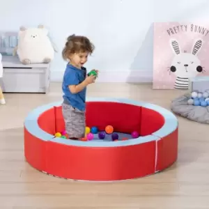Image of Outsunny Ball Pit Pool With 100 Colourful Balls And Removable & Washable Cover Red