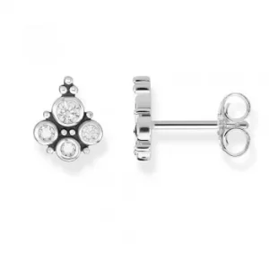 image of THOMAS SABO Sterling Silver Clear Cubic Zirconia Royalty Stud...