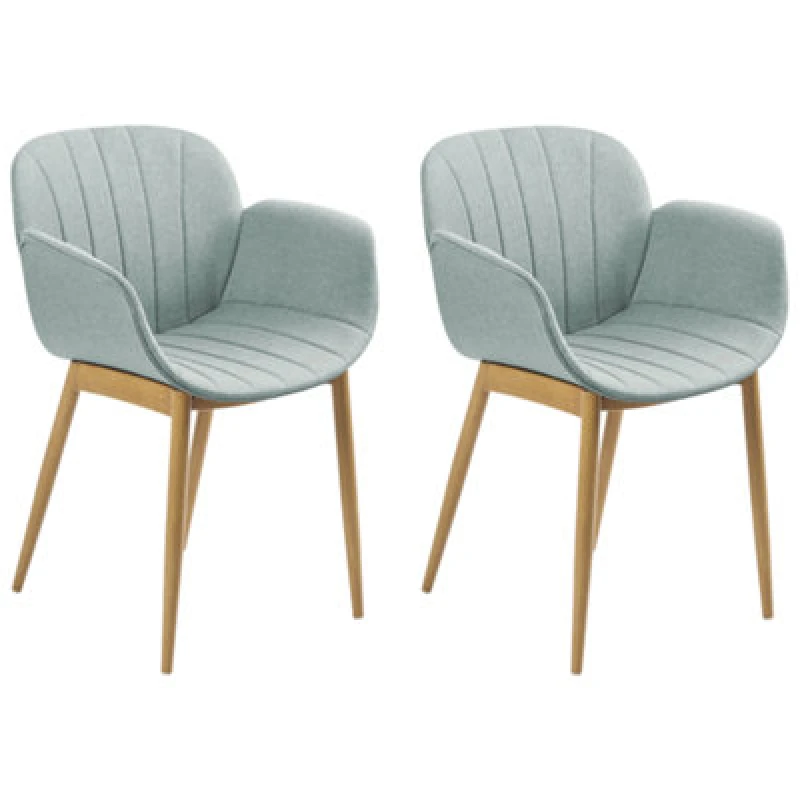 Image of Beliani Set Of 2 Dining Chairs Alice Mint Green