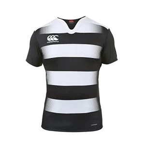 Image of Canterbury Mens Vapodri Challenge Hooped Jersey, Black/White, 2X-Large
