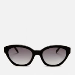 image of Karl Lagerfeld Womens Oval Frame Sunglasses - Black