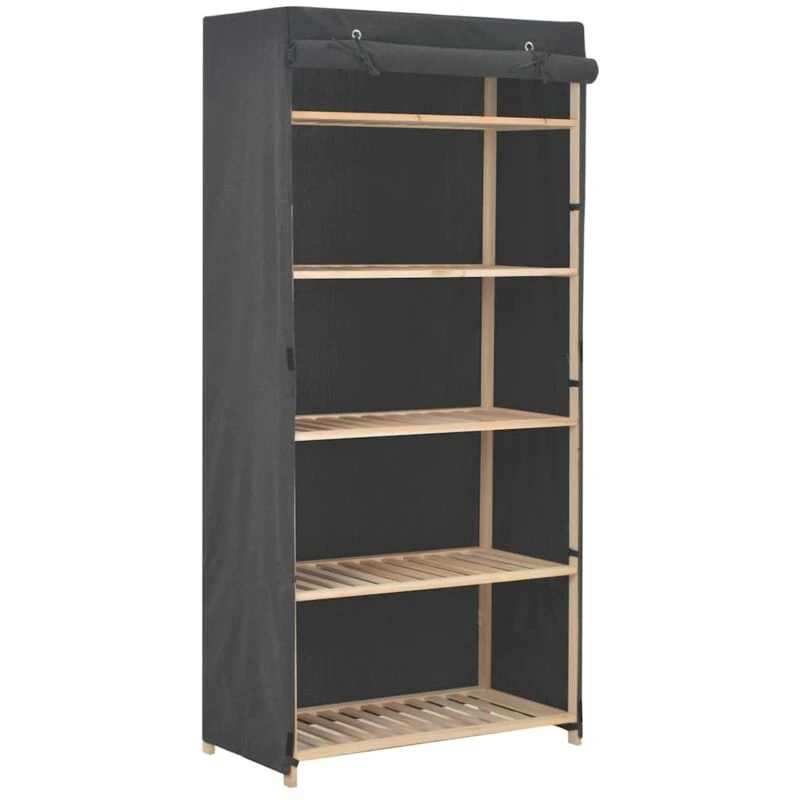 Image of Vidaxl Wardrobe Grey 79X40X170 Cm Fabric