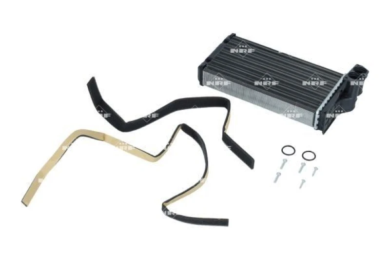 Image of NRF 53557 Heat Exchanger EASY FIT with fastening/mounting material Aluminium Heat Exchanger,interior heating (467)