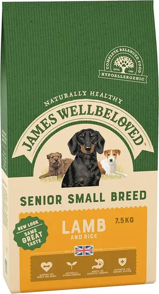 James Wellbeloved Senior Lamb and Rice Dry Dog Food 7.5kg