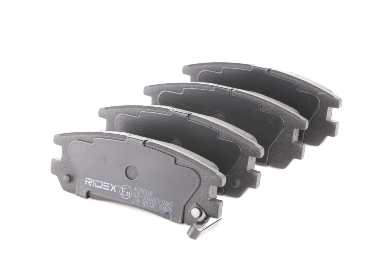 Image of RIDEX 402B0168 Brake pad set Rear Axle, with acoustic wear warning Brake Pad Set,disc brake (402)