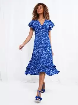 Image of Joe Browns Fabulously Floral Dress Blue Size 12, Women