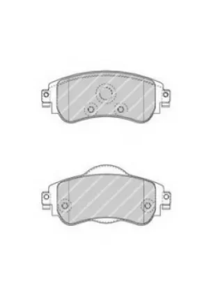 Image of Ferodo FDB4336 Brake Pad Set Front Axle Premier Car