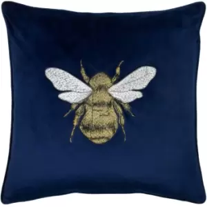 image of Hortus Bee Cushion Navy