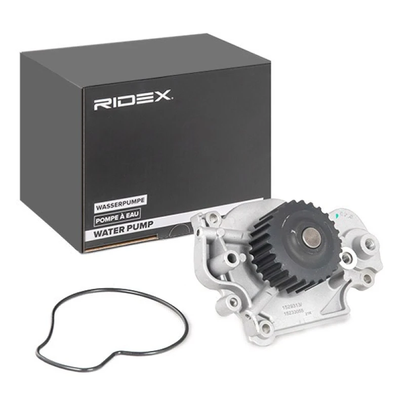 Image of RIDEX 1260W0352 Water pump Number of Teeth: 26, for timing belt drive, without lid, with gasket/seal Water Pump (1260)