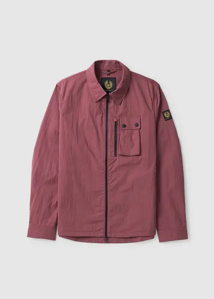 image of Belstaff Mens Rail Overshirt In Mulberry