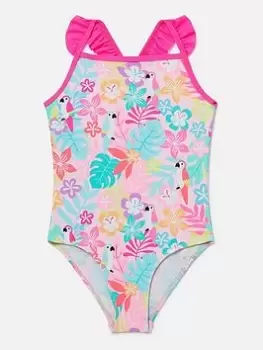 Image of Accessorize Girls Tropical Swimsuit - Multi, Size Age: 7-8 Years, Women