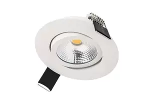 Integral LED Ultra Slim Tiltable Downlight 6.5W 65mm Cut out 3000K 650lm Dimmable - ILDL65L001