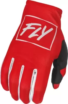 Image of FLY Racing Lite Gloves Red White L