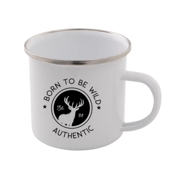 Image of Born To Be Wild Enamel Mug - White