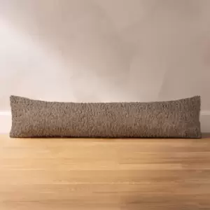 image of Cabu Textured Boucle Draught Excluder Taupe