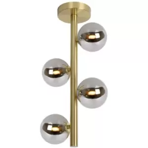 Image of Lucide TYCHO - Flush Ceiling Light - Ø22.5cm- 4xG9 - Matt Gold, Brass