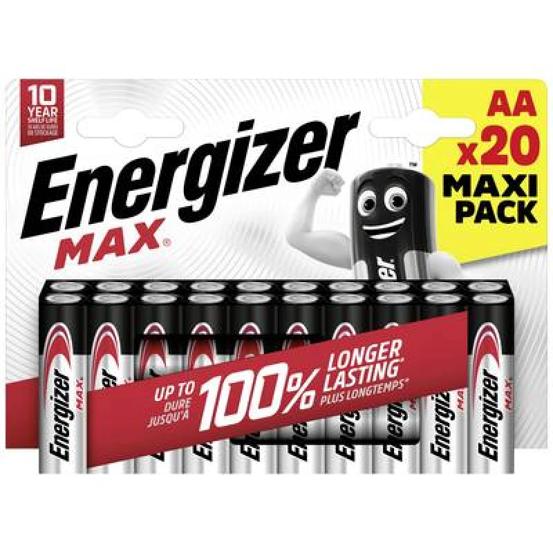 Image of Energizer Energizer Max Alkaline AA Batteries - Pack of 20