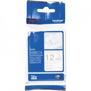 Image of Labelling tape (fabric, not laminated) Brother TZe, TZ TZe-R234 Tape colour: White Font colour:Gold 12mm 4 m
