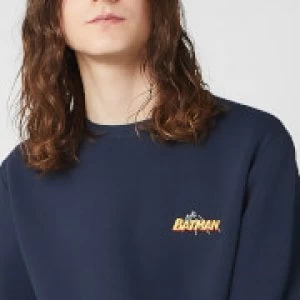 Image of DC Batman Unisex Embroidered Sweatshirt - Navy - 3XL