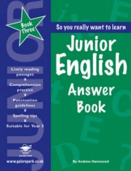 Image of Junior English. Book 3 Answer Book by Andrew Hammond Paperback
