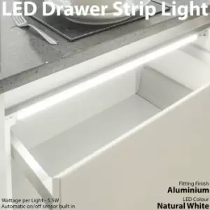 Image of 3x 800mm LED Drawer Strip Light auto on/off pir sensor Kitchen Cupboard Door