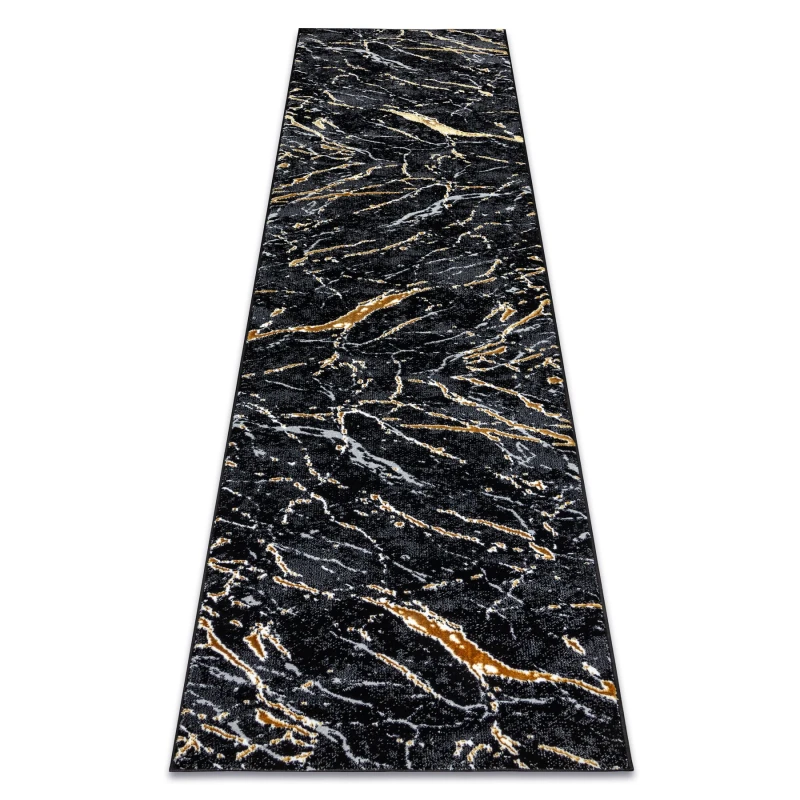 Image of RugsX Allure Runner in Black Size: 60cm x 300cm Black Unisex 60cm x 300 cm