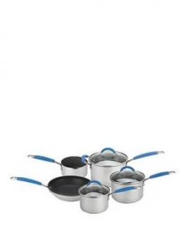 image of Joe Wicks 5 Piece Stainless Steel Pan Set