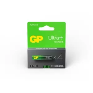 Image of GP GPPCA24UP178 GP Ultra Plus Alkaline AAA 4's Single hook paper box