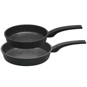 image of Prestige Black Stone Quartz Non-Stick Frypan Set - 2 Piece