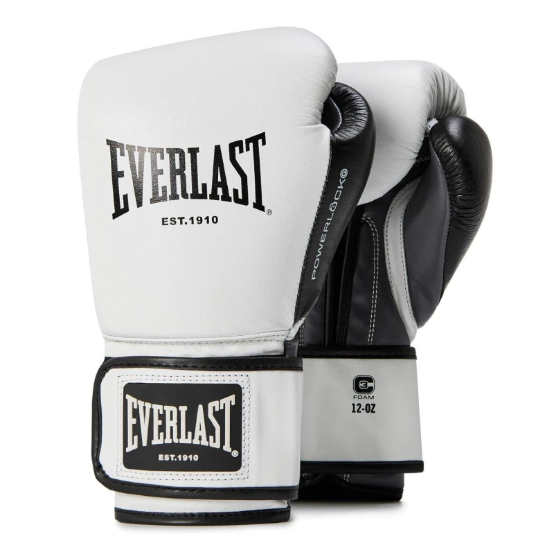 Image of Everlast Powerlock OG Advanced Training Glove Hook & Loop White unisex 10oz