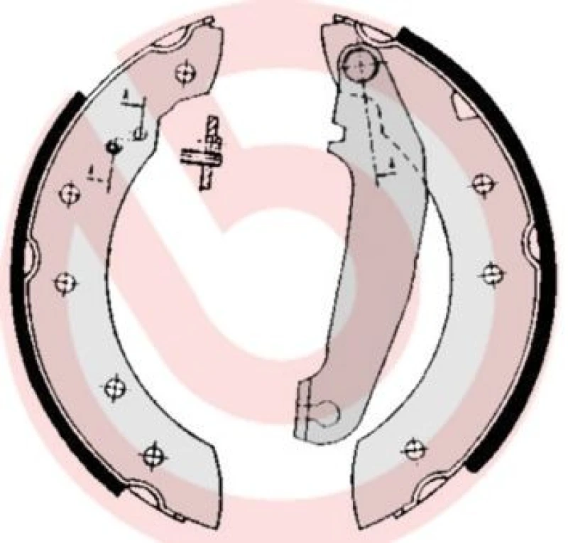 Image of BREMBO Brake Shoe Set BREMBO S 86 502