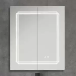 image of NxtGen Maine Double Single LED Illuminated Bathroom Mirror Cabinet Tri-Colour CCT