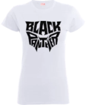 Image of Black Panther Emblem Womens T-Shirt - White