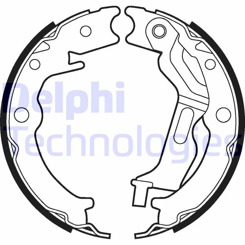 Image of DELPHI Handbrake shoes DELPHI LS2025