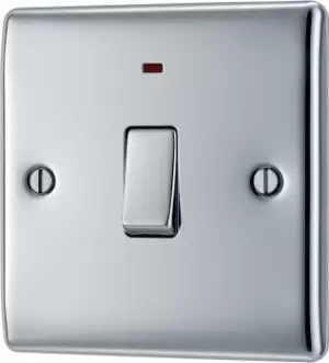 Image of Bg 20A Chrome Rocker Raised Slim Control Switch With LED Indicator