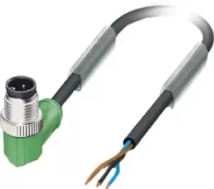 Phoenix Contact 1668153 Sensor Cord, 3P, M12 Plug-Free End, 5M