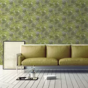 image of Muriva Freestyle Camouflage Wallpaper, Green