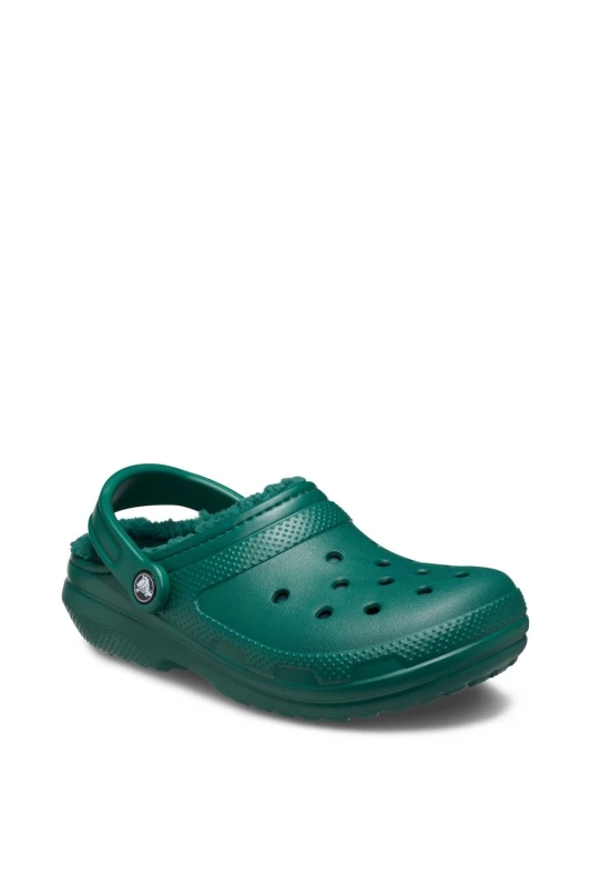 Image of Crocs Unisex Classic Lined Clogs Emerald W8/M7