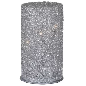 image of Wire Cylindrical Table Lamp Aluminum