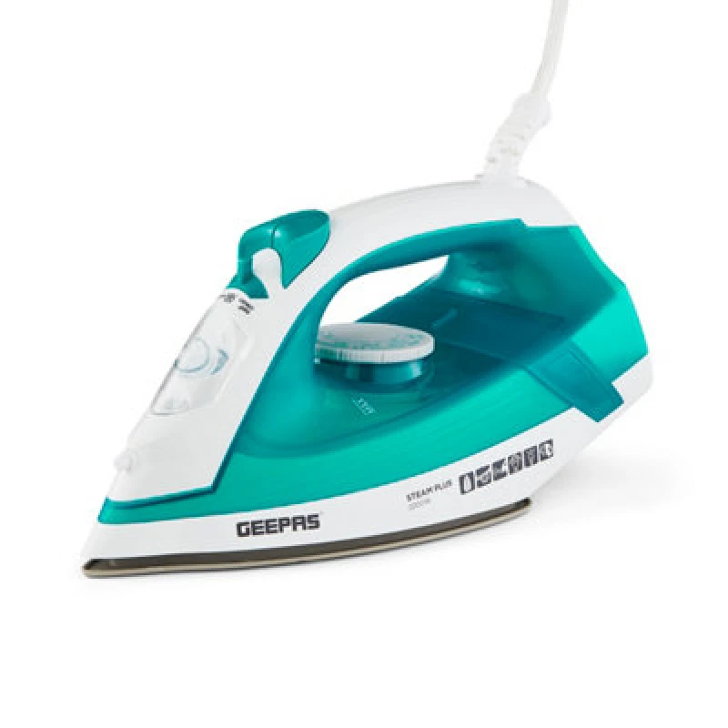 Image of Geepas 2000W Steam Iron with Ceramic Soleplate - 220 ml Tank Blue