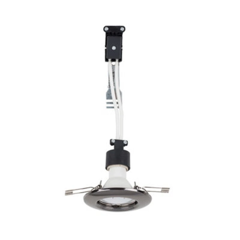Image of ValueLights Downlight Fixed Ceiling Light Fitting 6 Pack With Warm White Bulbs Black