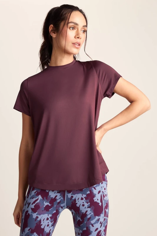 Image of TOG24 Womens 'Florrie' Performance T-Shirt in Burgundy Size: 12 Burgundy Female 12