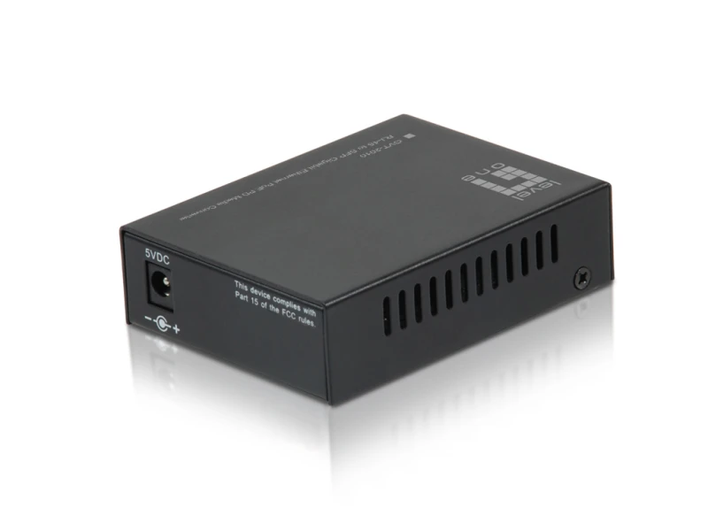 Image of LevelOne RJ45 to SFP Gigabit Media Converter. PoE PD