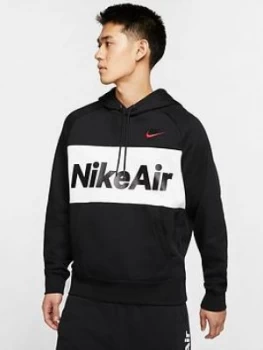 Image of Nike Air Overhead Fleece Hoodie - Black