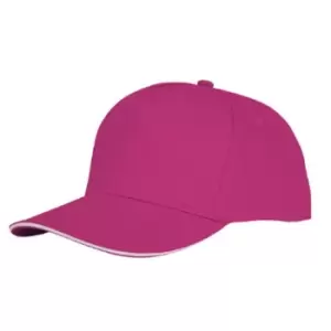 Image of Bullet Unisex Ceto 5 Panel Sandwich Cap (One Size) (Pink)