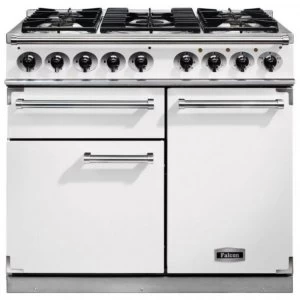 image of Falcon F1000DXDFWHNM 98650 100cm Deluxe Range Cooker - White Finish