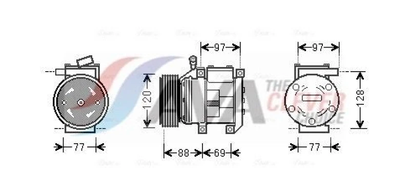 Image of Air conditioning compressor AVA COOLING SYSTEMS KAAK117