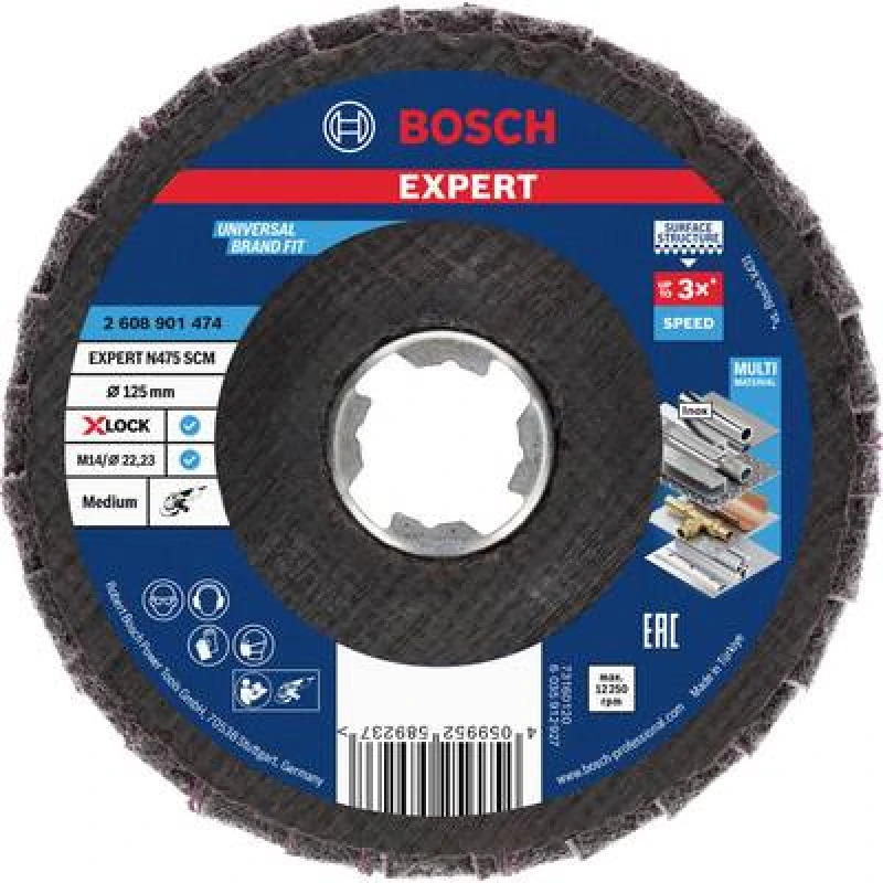 Image of Bosch Accessories Bosch Accessories 2608901474 Bosch Mop wheel Bore diameter 125mm 2608901474