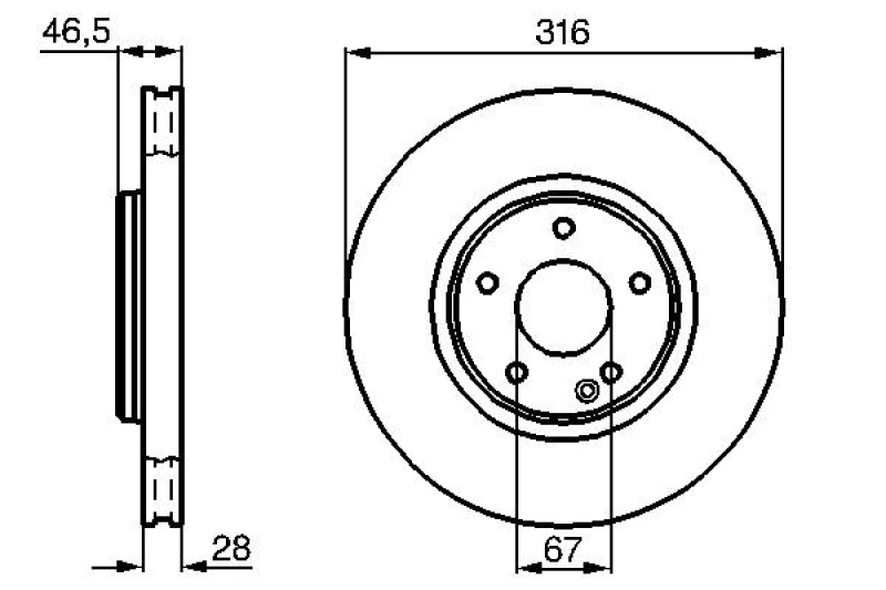 Image of Brake disc Bosch 0 986 478 625